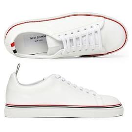 Thom Browne Sneaker RWB Lining Capretto Leather Silber
