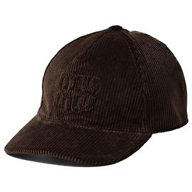 Miu Miu Baseballkappe aus Samt Schwarz