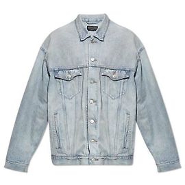Balenciaga Sticker Jeansjacke Weiß