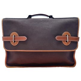 Hermès Pasta Executiva Buena Ventura MM Toile Marrom