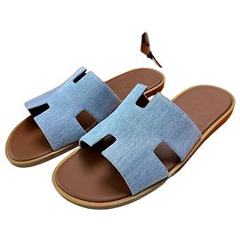Hermès Sandali Izmir Slipper Denim Multicolore