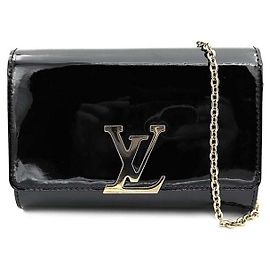 Louis Vuitton Borsa a tracolla Vernis Louise Nero