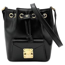 Fendi Borsa a secchiello in pelle Nero