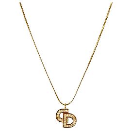 Dior Cubic CD Gold Halskette Golden