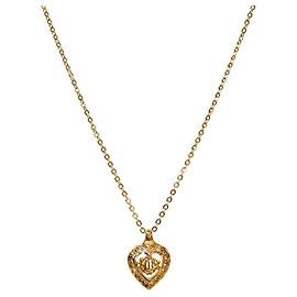 Dior Collar de oro con emblema de corazón cúbico Dorado