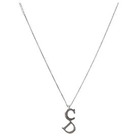 Dior Collier Vertical CD Argent Argenté