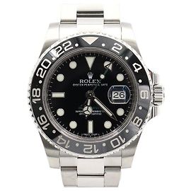 Rolex Orologio GMT in acciaio nero da uomo Nero