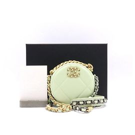 Chanel Borsa a Spalla Rotonda Tambourine e Borsa a Tracolla Verde Verde