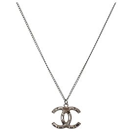 Chanel Collar Cubic CC Plata Plata