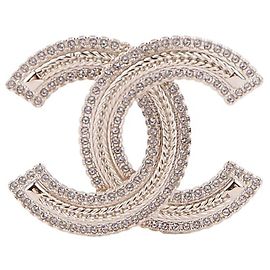 Chanel Spilla CC Logo con cristalli Multicolore
