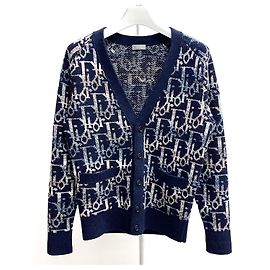 Dior Oblique Jacquard Cardigan Blau Blau