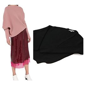 Stella Mc Cartney Asymmetrischer Rundhalsausschnitt Strick Rot