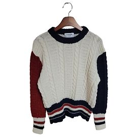 Thom Browne Funmix Tweed Wollstrick Silber