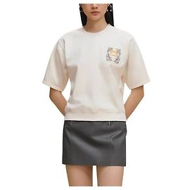 Hermès Bestickter Kurzarm-Sweatshirt für Damen Mehrfarben