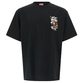 Kenzo Camiseta oversized de algodón con bordado Wild Tiger Negro