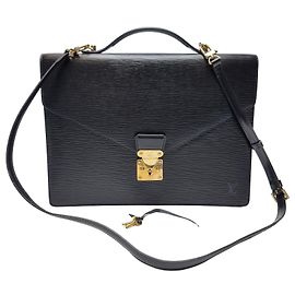 Louis Vuitton Pasta de Documentos em Couro Epi Preto Preto
