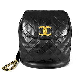 Chanel Rucksack aus Lammleder schwarz Schwarz