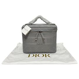 Dior Bolsa de Viagem Vanity Cannage Marrom