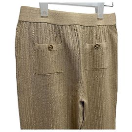 Chanel Pantalones de rayón con cintura elástica Multicolor
