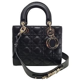 Dior Black Cannage Lambskin Lady Small Bag MY ABC Black