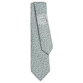 Hermès Petits Maillons Silk Tie Brown