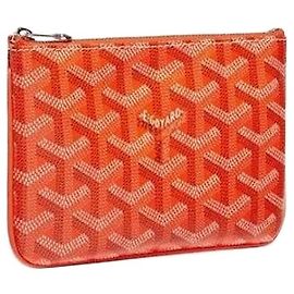 Goyard Mini Pochette Clutch Orange Rouge