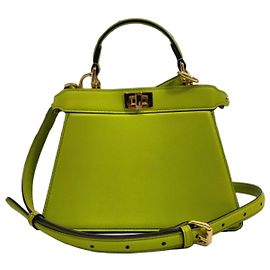 Fendi Piccola borsa tote a tracolla Peekaboo ISeeU Verde