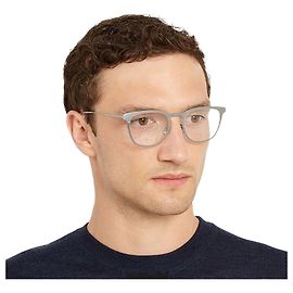 Dior Eyeglass Frame Luxury Matte Silver Lightweight Metal Frame Orange