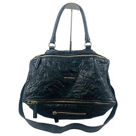 Bolsa de ombro grande preta amassada Givenchy Preto