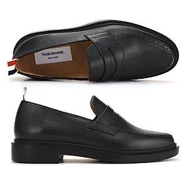 Thom Browne Penny Loafer Pebble Grain Rubber Sole Black