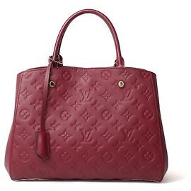 Louis Vuitton Borsa a tracolla Monogram Empreinte Montaigne MM Rosso