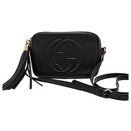 Gucci Borsa a tracolla camera Soho Disco con nappa Nera Nero