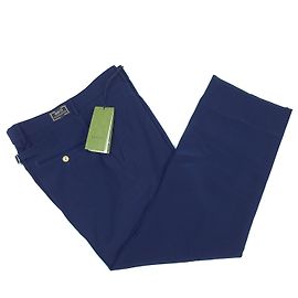 Gucci Logo Stripe Slacks Pants Blue