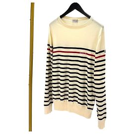 Moncler Striped Knit Ivory White