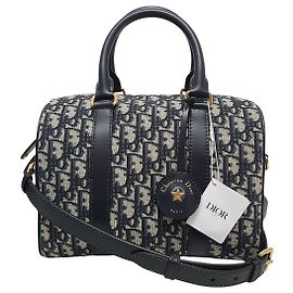 Dior Bolsa Blue Oblique Jacquard Groove Azul