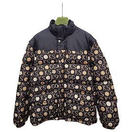 Gucci Black Scott Printing Down Padded Jacket Black