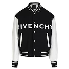 Givenchy Leather Bomber Jacket Silvery