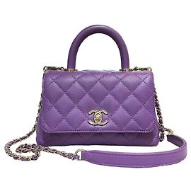 Chanel Caviar Coco Handle Mini Purple Violet