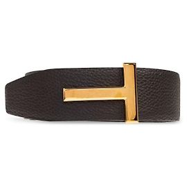 Tom Ford Grain Leather Icon Belt Brown
