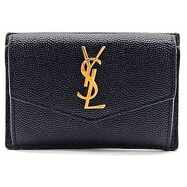 Saint Laurent Monogram Uptown Kartenetui Schwarz