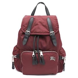 Burberry Nylon Medium Backpack Red