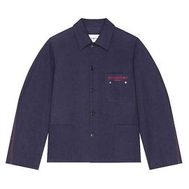 Givenchy Couture Semi Jacket with Paris Embroidery Blue