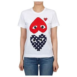 Comme Des Garcons Camiseta de manga curta Dot Upside Down para mulher Multicor