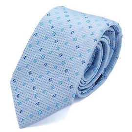 Louis Vuitton Corbata de seda Monogram para hombre Azul