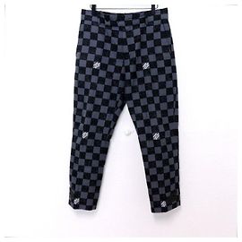 Louis Vuitton Damier Cigarette Pants for Men Black