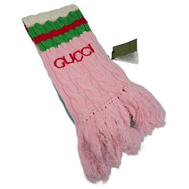 Gucci Adidas Strickschal aus Wolle Rot