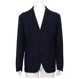 Louis Vuitton Blazer classico in lino blu navy da uomo Blu