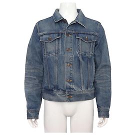 Céline Set giacca e pantaloni in cotone denim lavato blu da uomo Blu