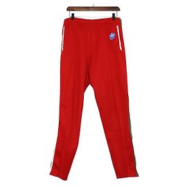 Gucci Rote Herren-Jogginghose aus Baumwolle und Polyester mit Logo-Patch Rot