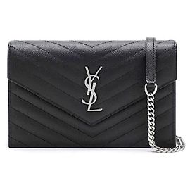 Pochette Monogramme Saint Laurent Noir